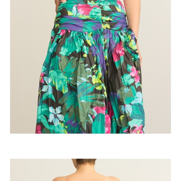 Vintage 80's Dress Melissa Multicolor Dress Size 6 - Picture 11 of 12